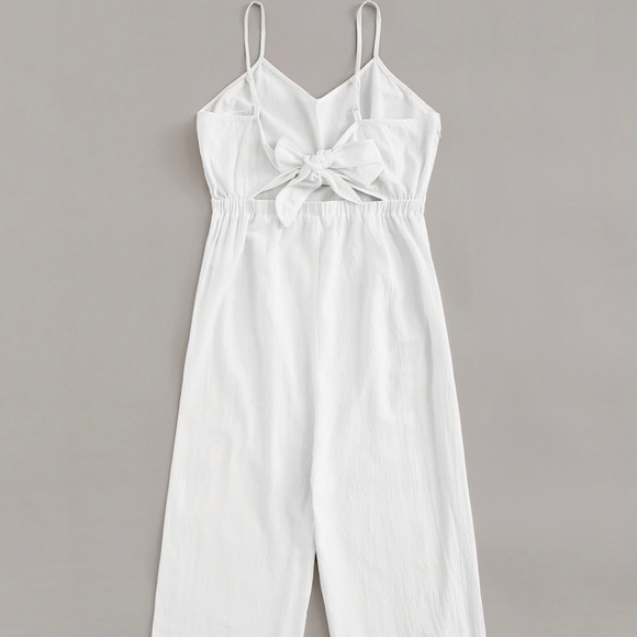 Last One! Bow Tie Back Jumpsuit - Picture 2 of 7